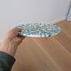 Vintage Gmundner Keramik Green Flamed Flat Plate – Austrian Hand Painted