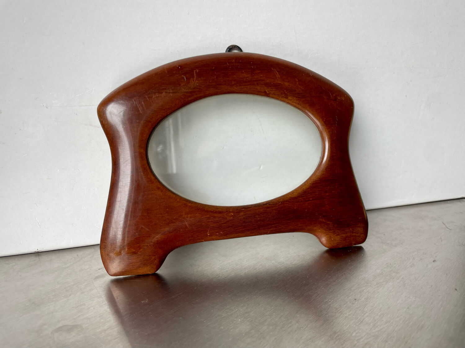 Art nouveau mahogany wooden frame measurements 18.5 cm x 15 cm  opening 12 cm x 7.5 cm