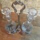 Silver and crystal oil and vinegar set