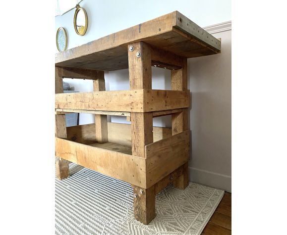 Vintage carpenter's wooden workshop set