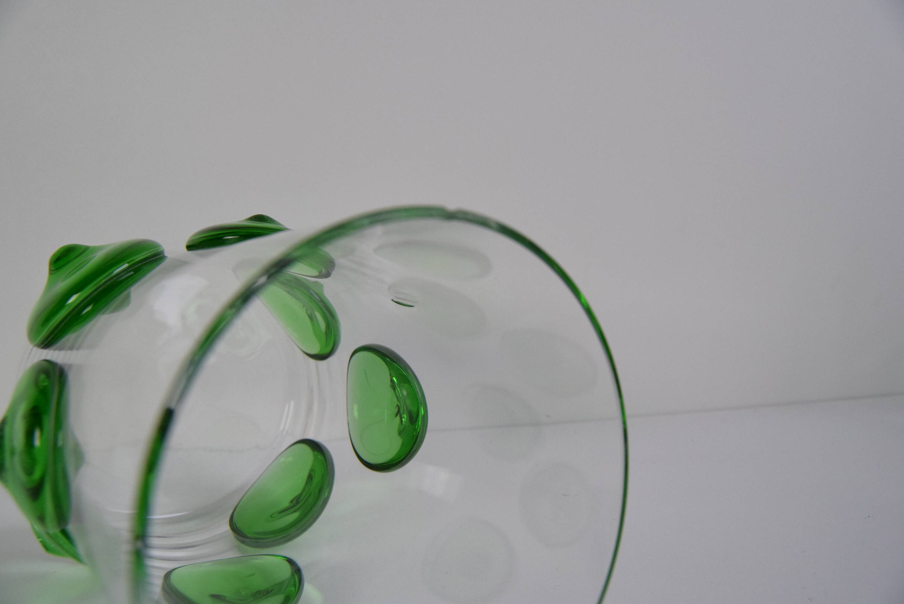 Set of six glasses Glasswork Nový Bor, 1950s.