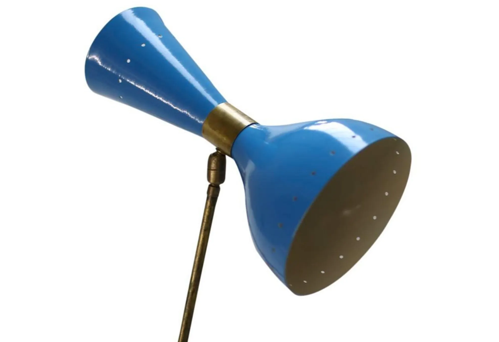 Italian 1950s style adjustable three-arm chandelier.