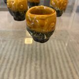 Set of 7 small glasses of Zoomorphic Vallauris Chicks