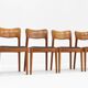Vintage Danish dining chairs by Niels Koefoed 1960s teak set of 7