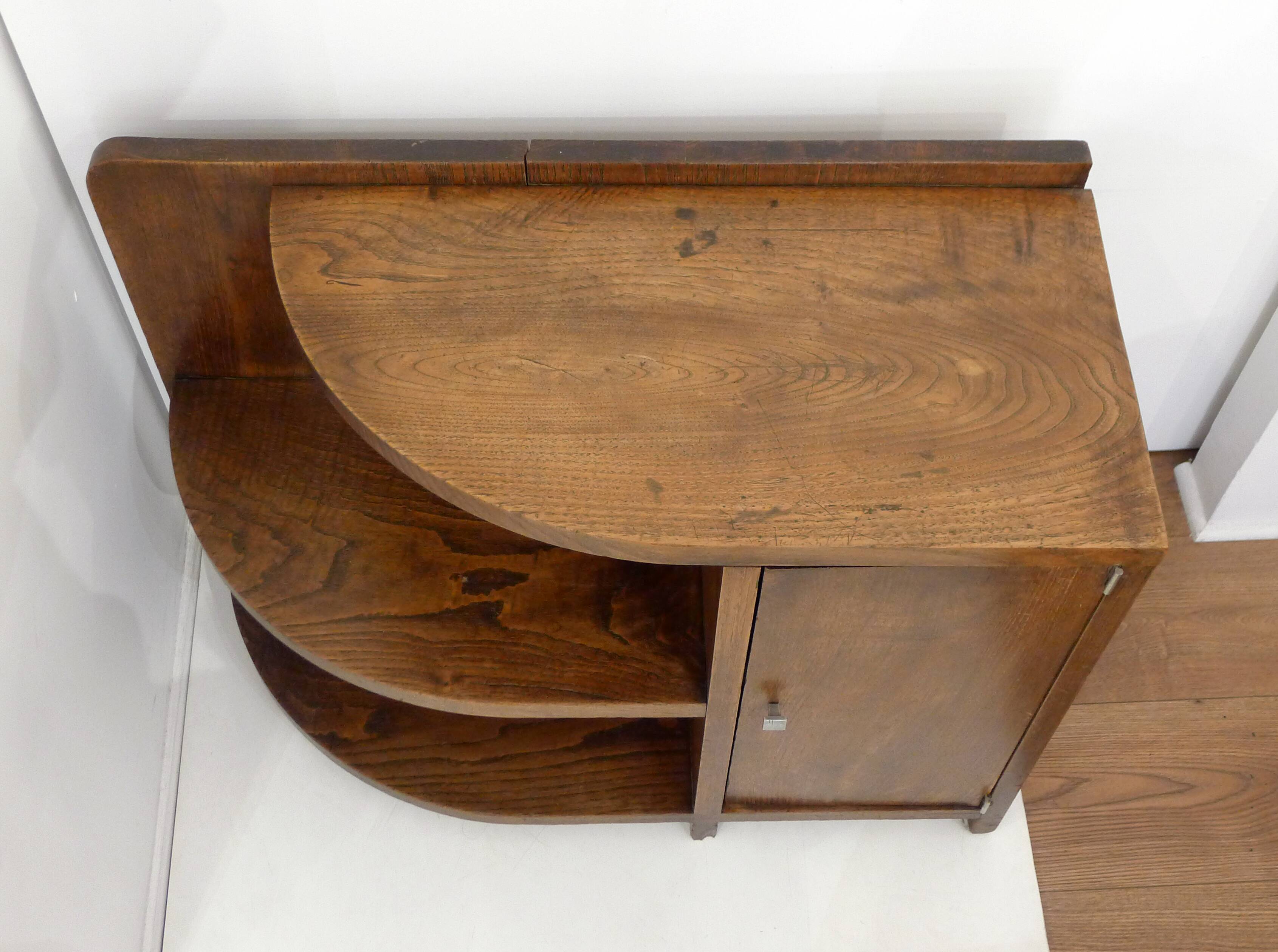 Rounded solid wood extra cabinet