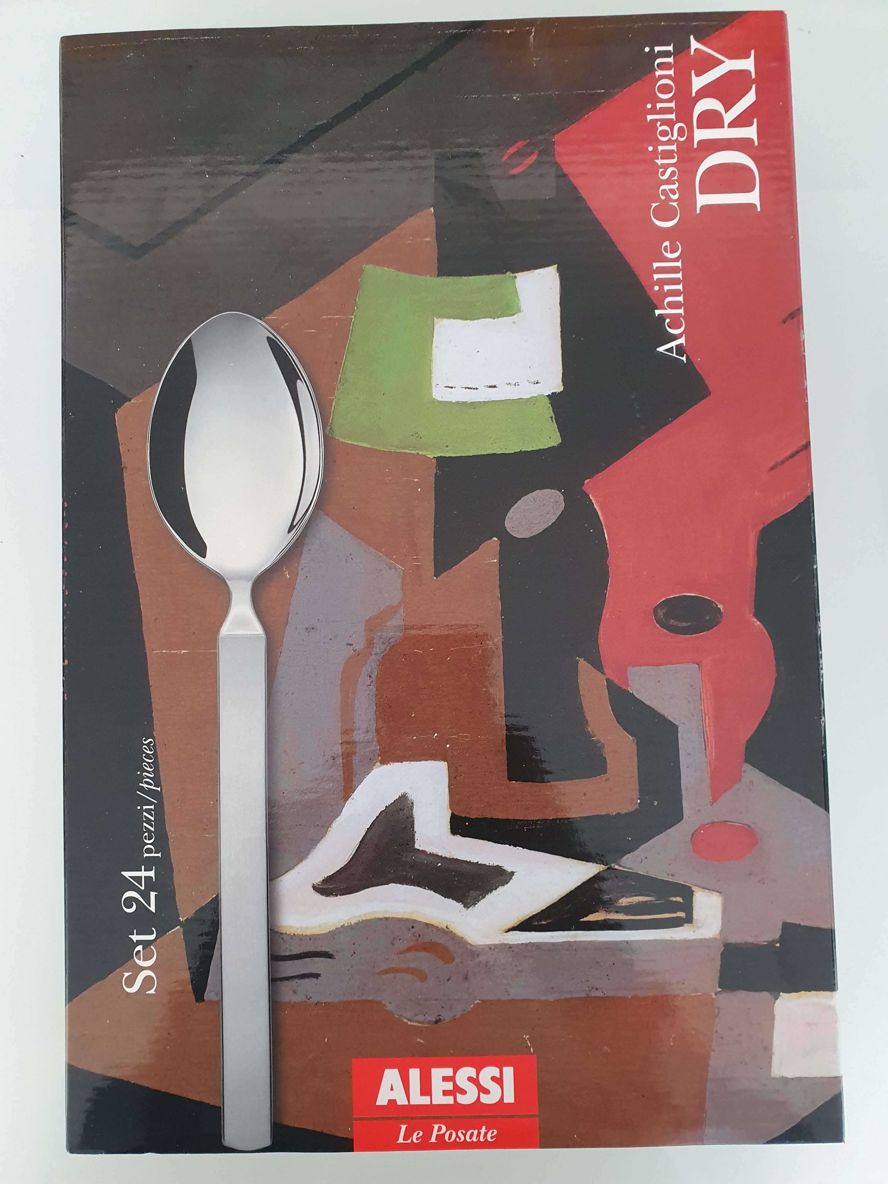 Alessi dry covered services 24 pieces monobloc polished steel