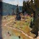 HSP table "the wooded meadow" Ukrainian school XX signed + frame