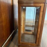 Pair of beveled glass display cases