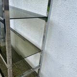 Chrome shelf with smoked glass