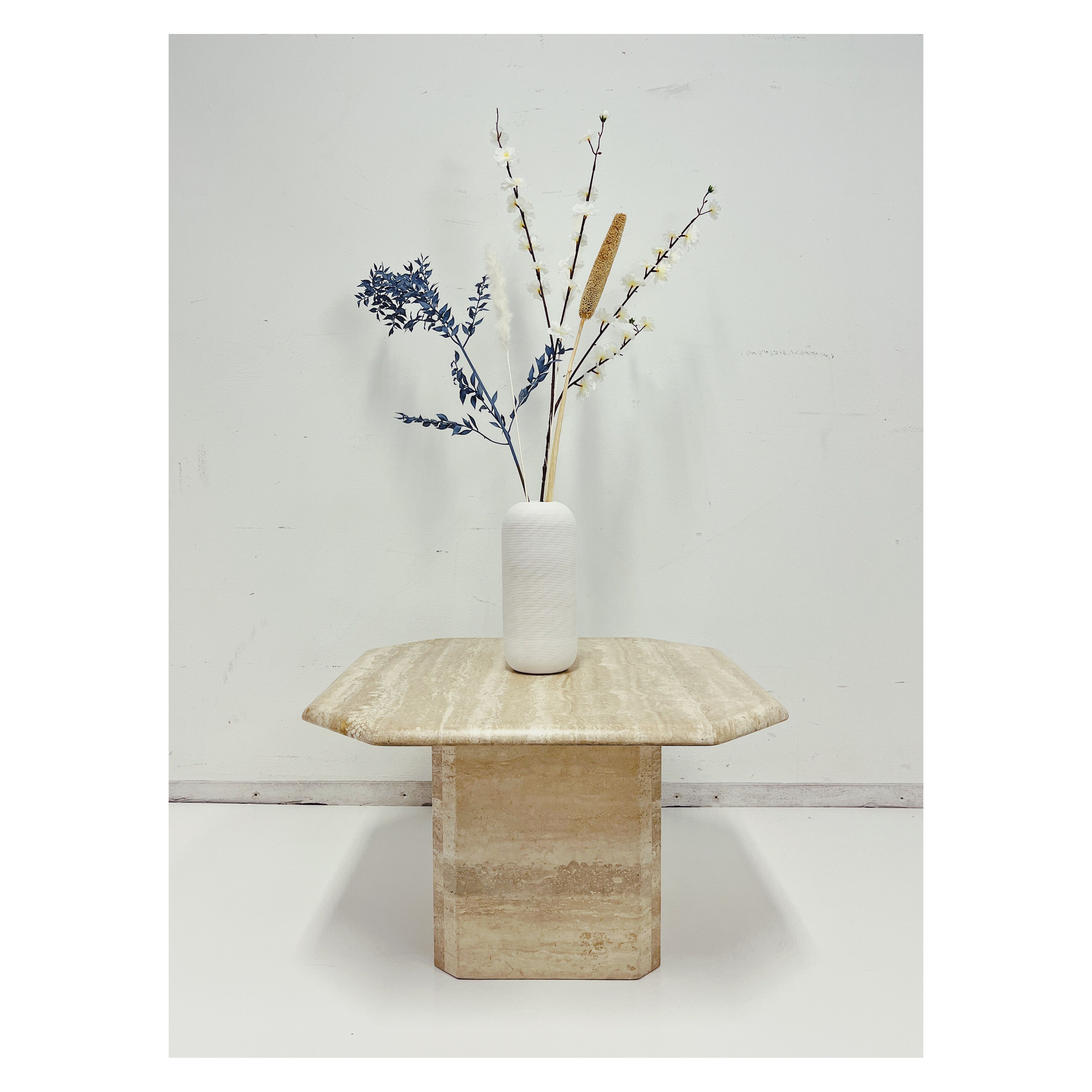 Travertine coffee table