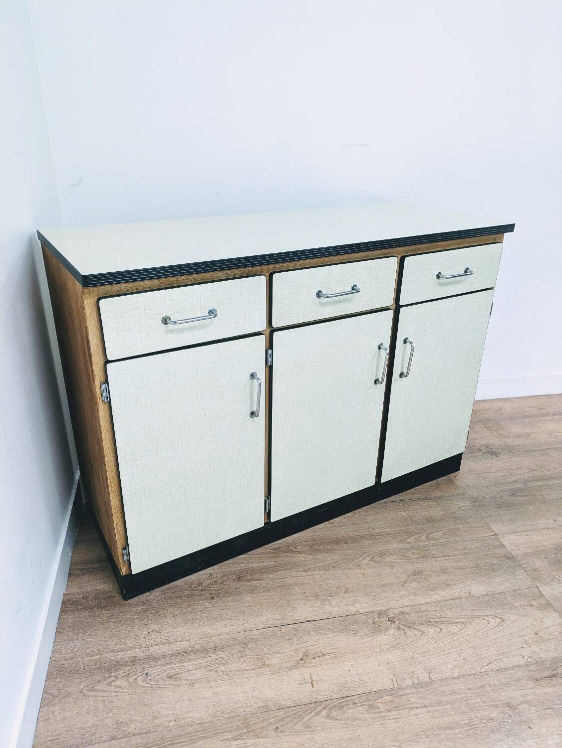 Vintage formica & wood sideboard