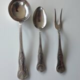 Silver metal cutlery