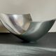 Vintage polished metal fruit bowl