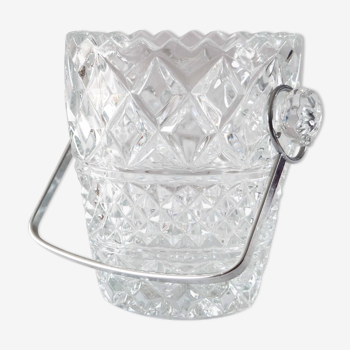 Crystal ice bucket diamond pattern