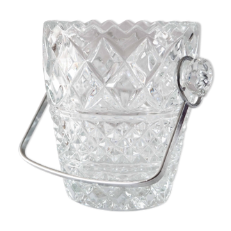 Crystal ice bucket diamond pattern