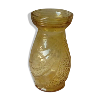 Hyacinth vase in glass molded art deco era