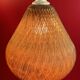 Vintage Scandinavian pear-shaped pendant light in synthetic wire.