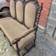 Three-seater armchair in Louis XIII style made of oak from the 19th century.