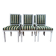 Set of 6 Louis XVI style chairs – Painted wood & striped velvet