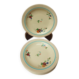 Set of six Longchamp semi-deep plates