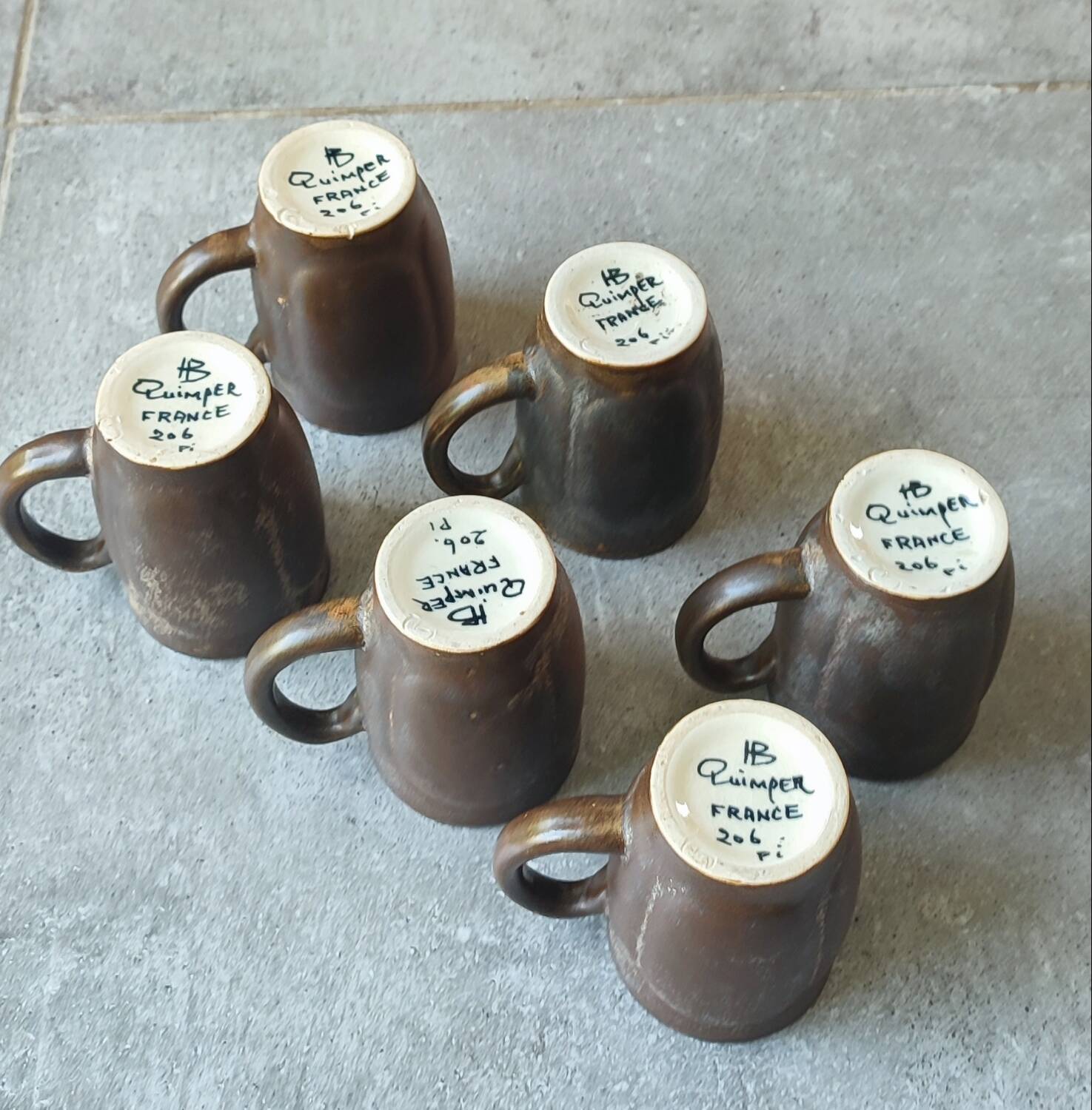 6 cups HB Quimper France