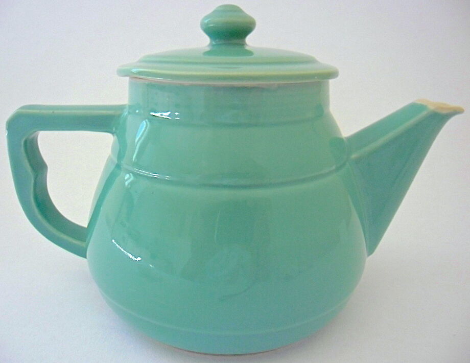 Théière en céramique vert d'eau