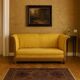 Antique restoration canapé in carved and gilded wood, Italy, 19th century.