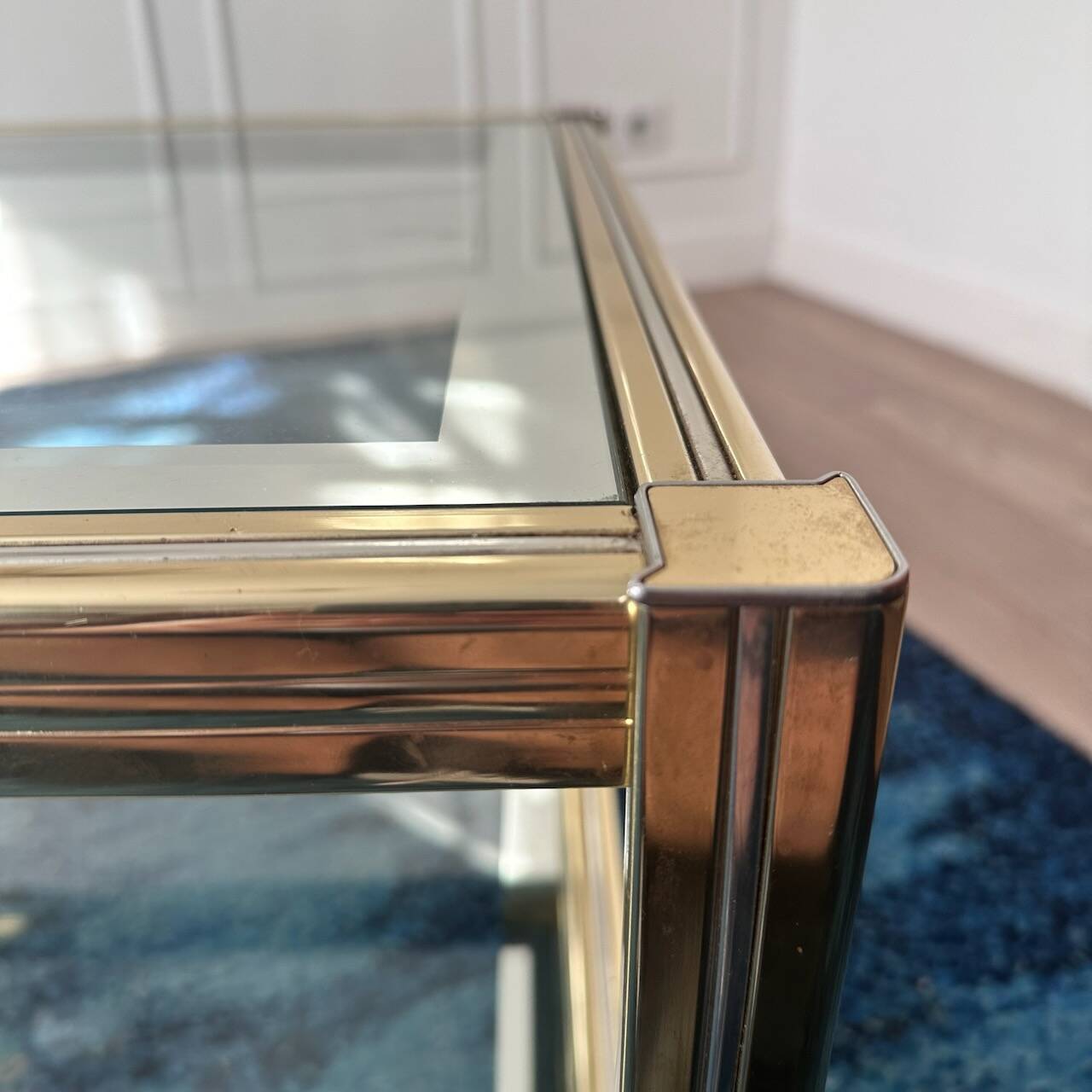 Vintage gold and silver coffee table