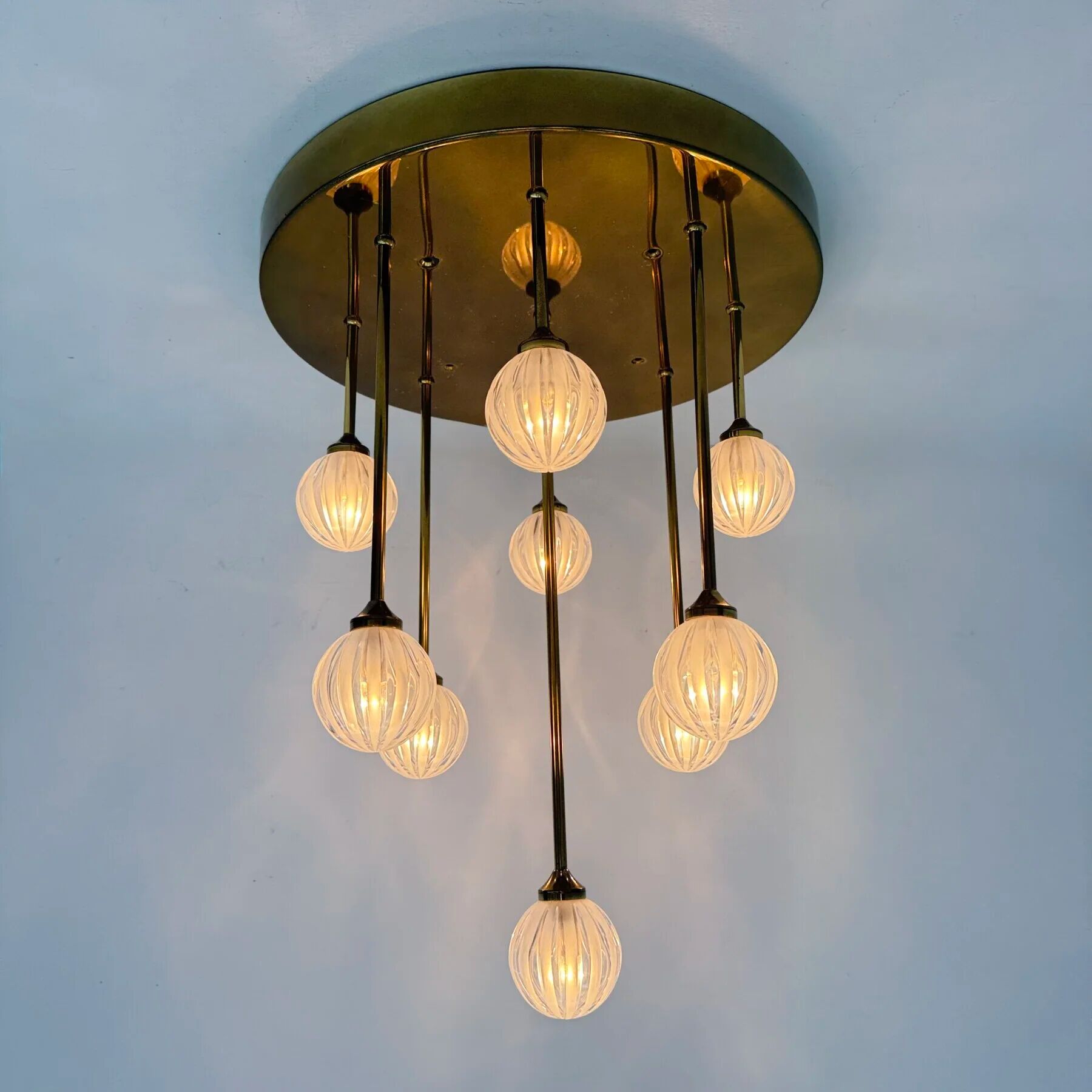 Mid-century design Christoph Palme ceiling lamp, 1980s