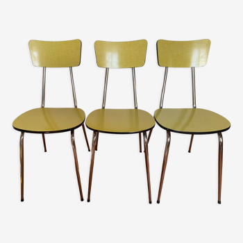 Chaises formica jaune