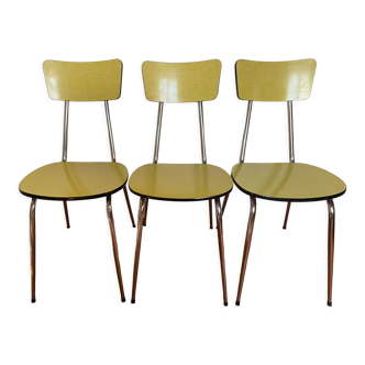 Chaises formica jaune