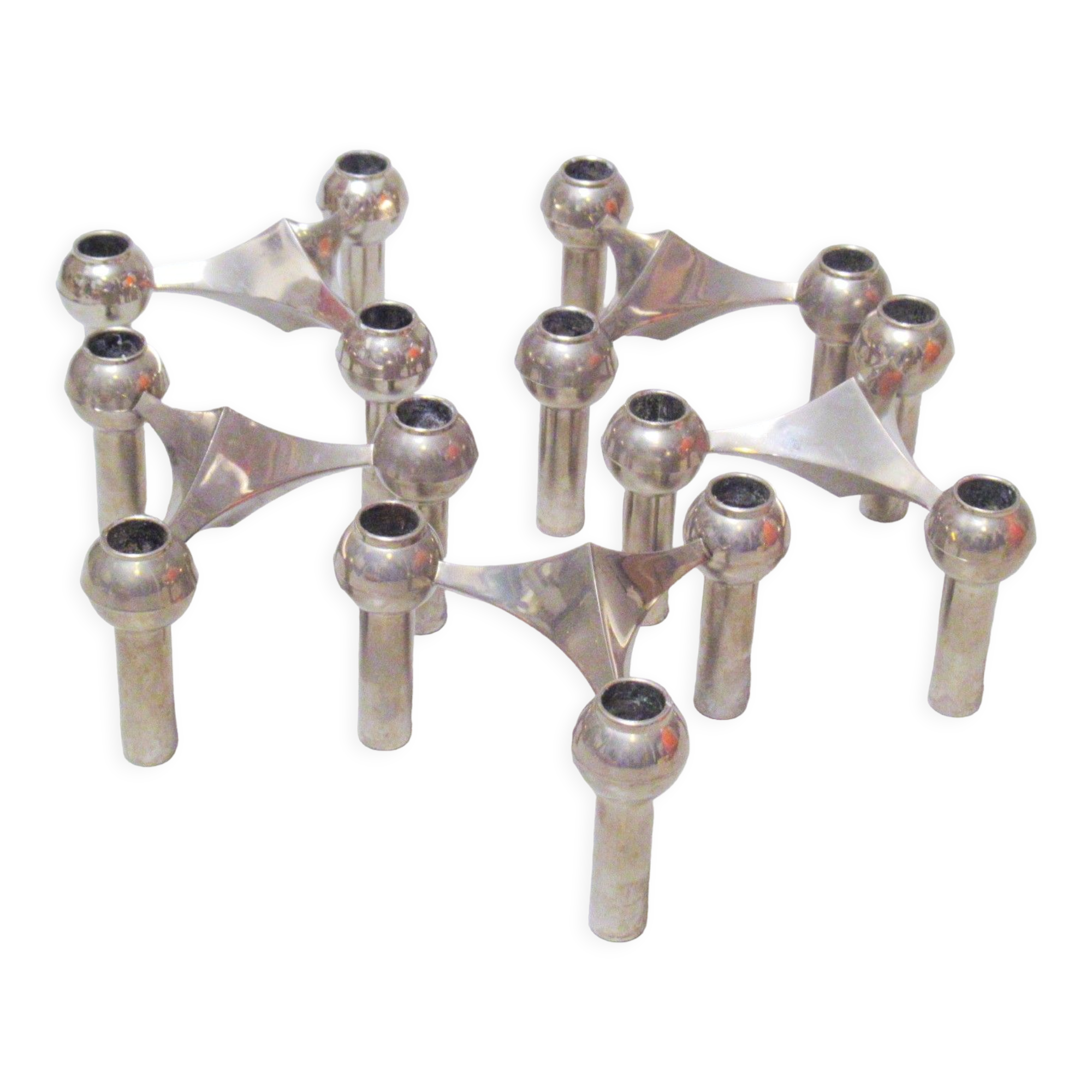 Five Nagel candle holders 70s