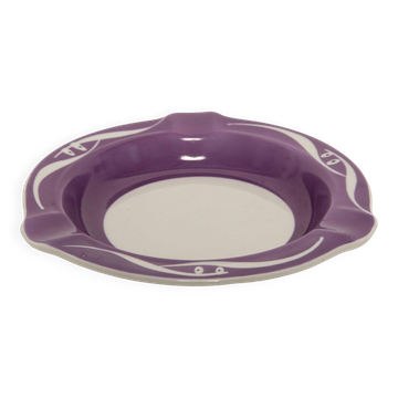 Cendrier en porcelaine céramique violet lilas milieu du siècle, Europe, années 1970