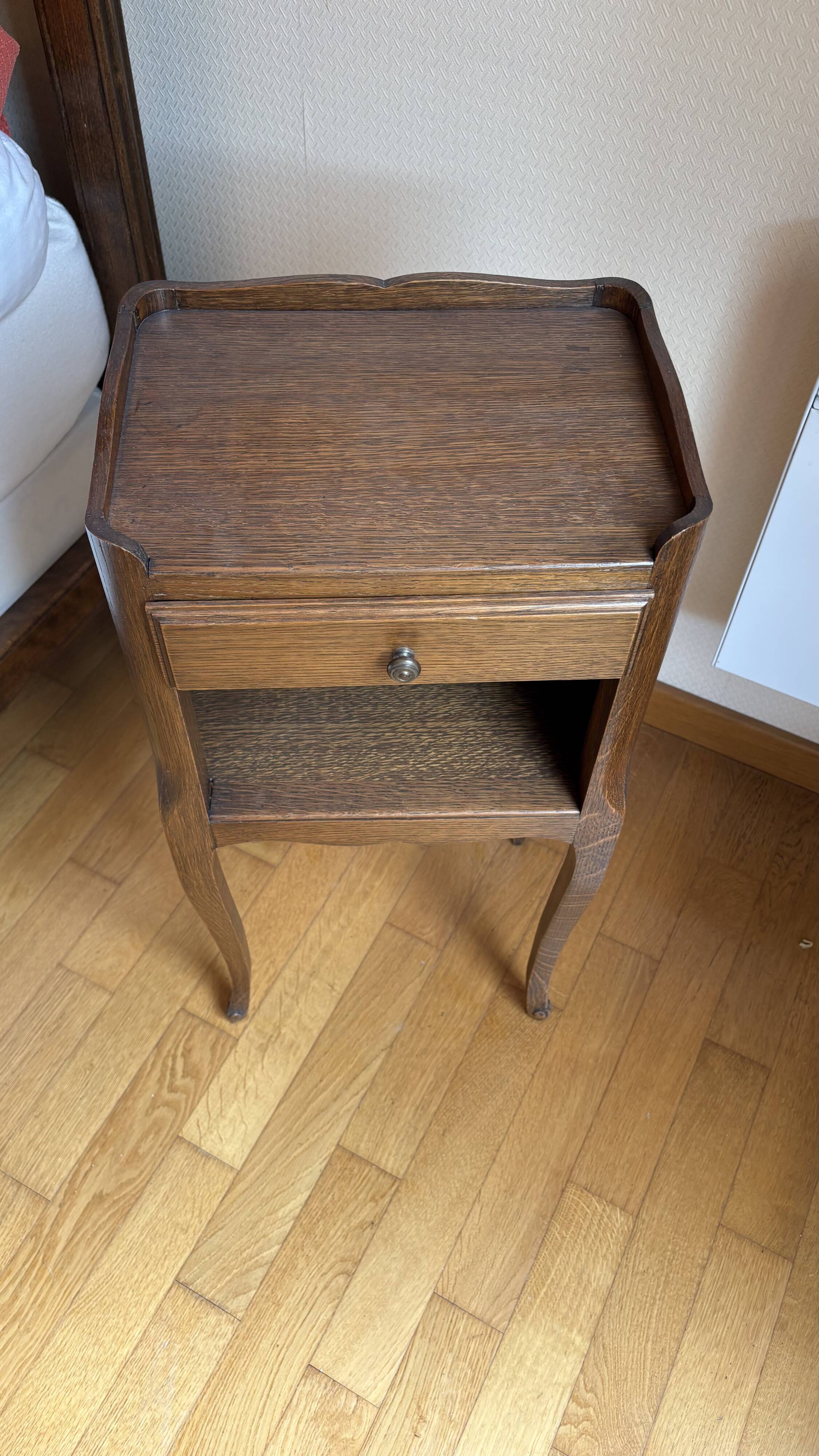 Wooden bedside table