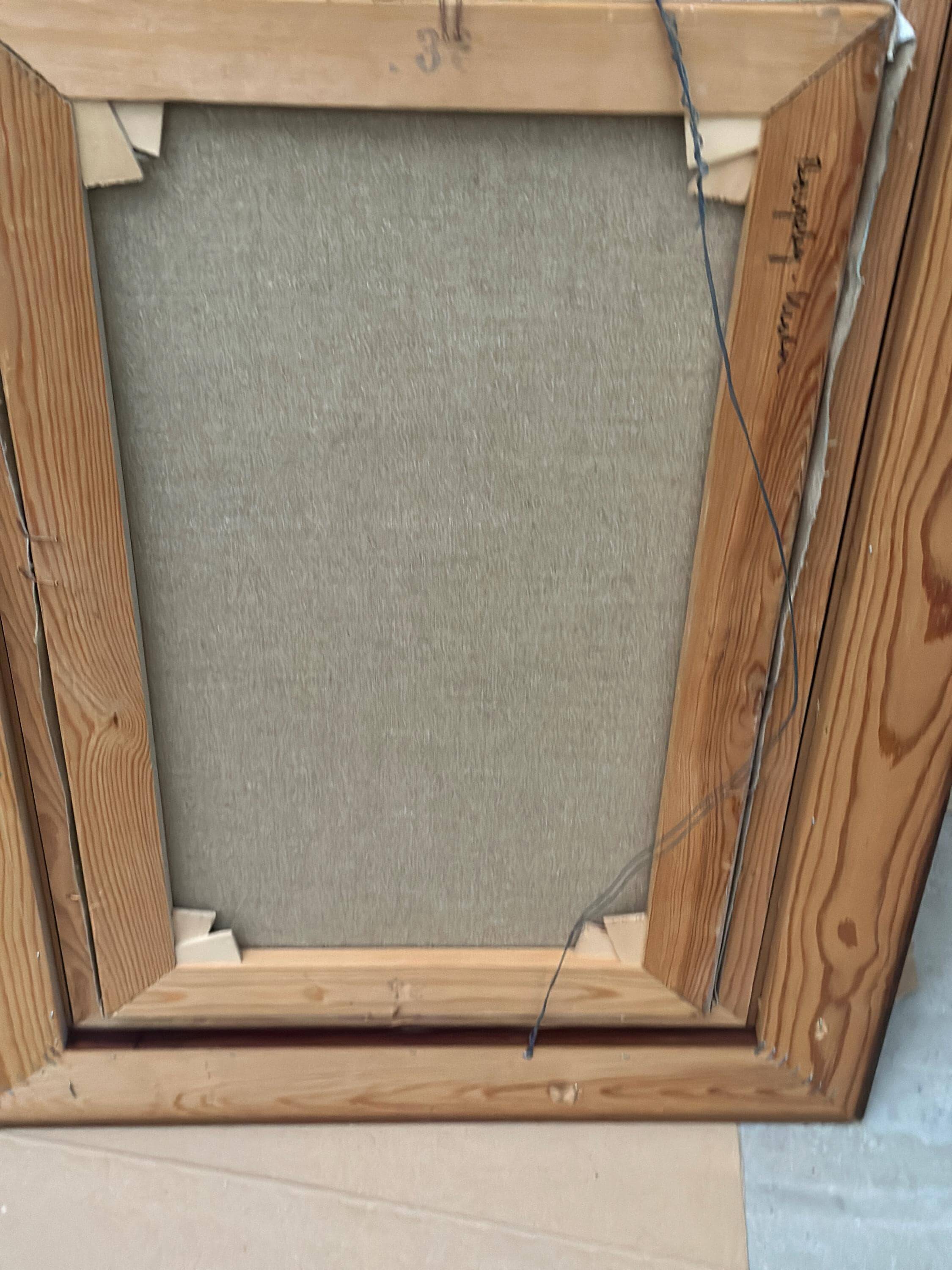 Original Mid Century Swedish Oil On Canvas – “Bergsby, Crete” By Stig Wernheden – Vintage & Framed