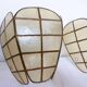 Vintage mother-of-pearl and brass wall lamp 210897