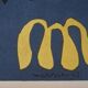 Henri matisse : découpage sur fond bleu - lithographie signée