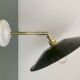 Vintage green enamelled sheet metal wall lamp shade - 3 -