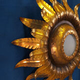 Wall light or sun ceiling with a foliage motif, in a Florentine style