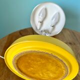 Vintage folding lamp (GEI brand), yellow colour, 70s table lamp
