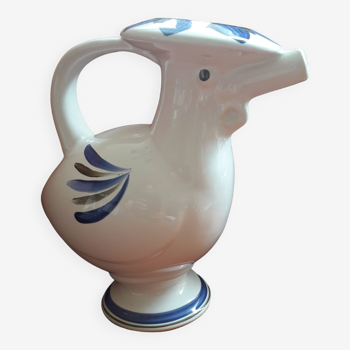 Vintage zoomorphic bird-shaped ceramic vase from Biot