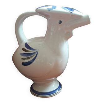 Vintage zoomorphic bird-shaped ceramic vase from Biot