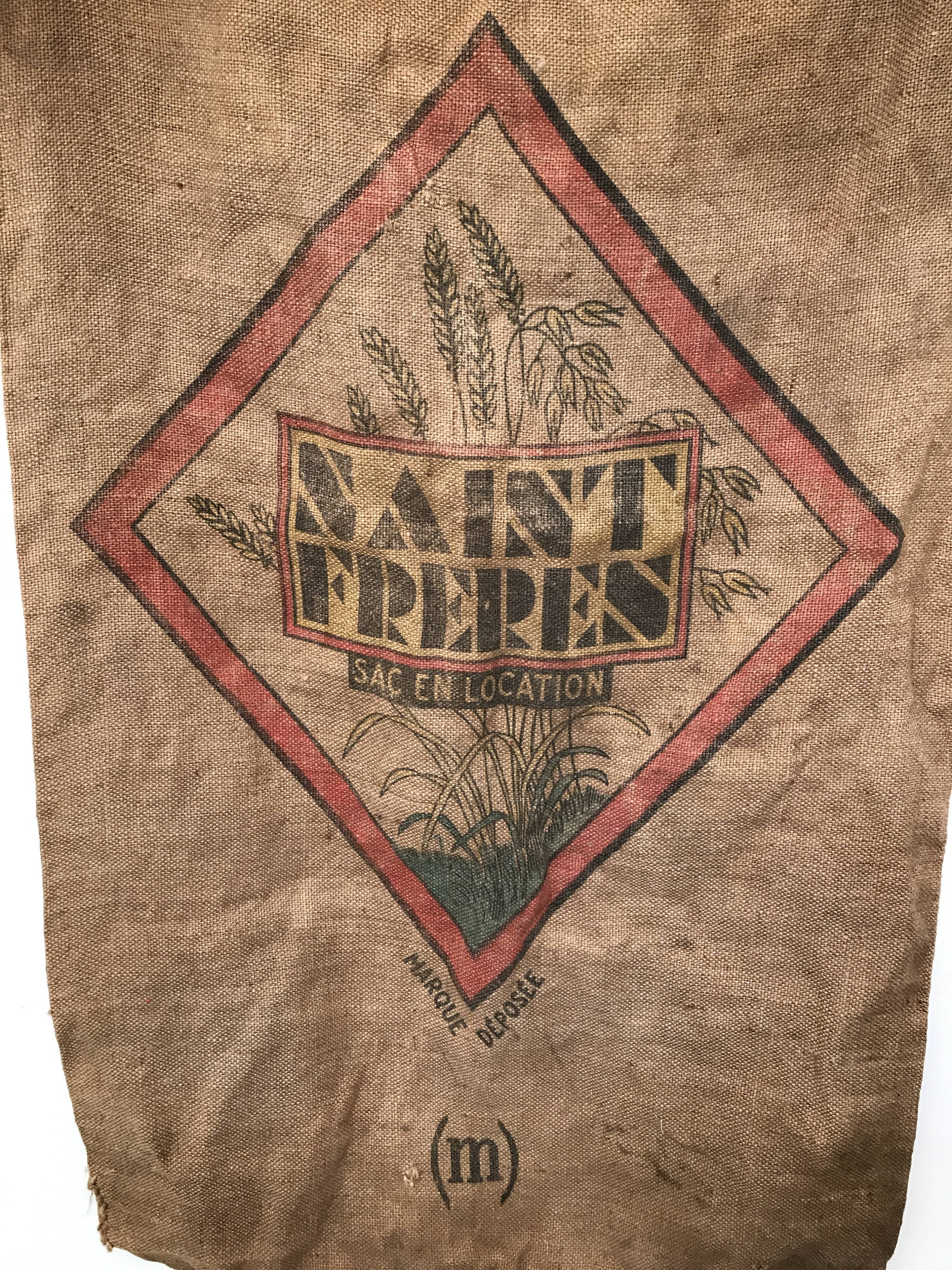 Old vintage burlap bag