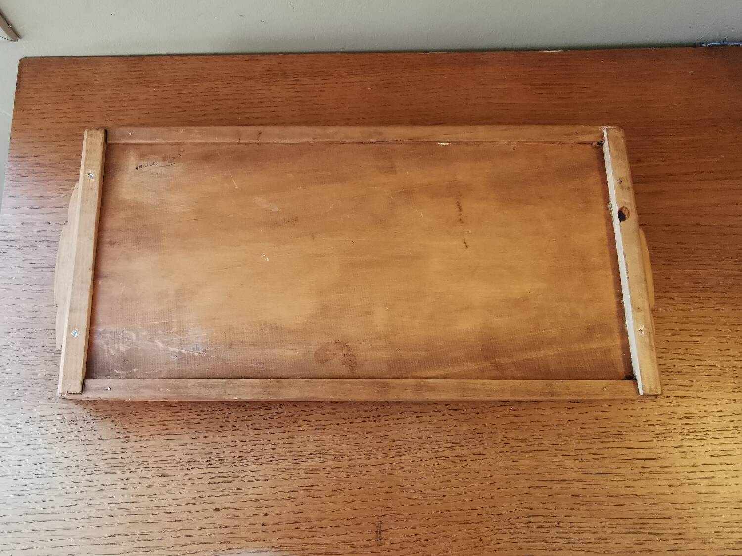 Plateau art déco bois sculpté