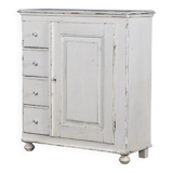 Solid pine chest of drawers with 4 drawers, 1910s