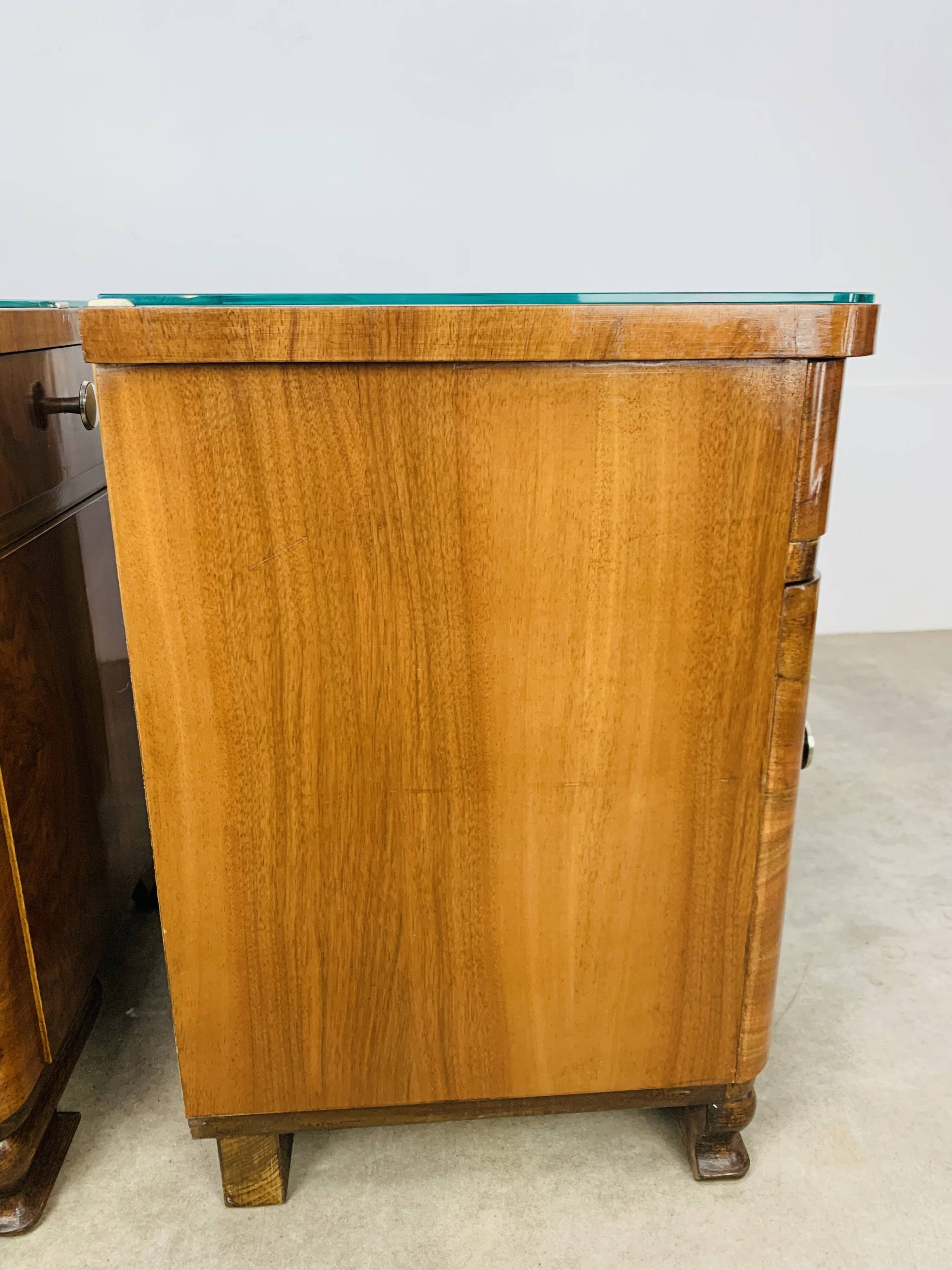 Pair of Art Deco bedside tables, 1930s
