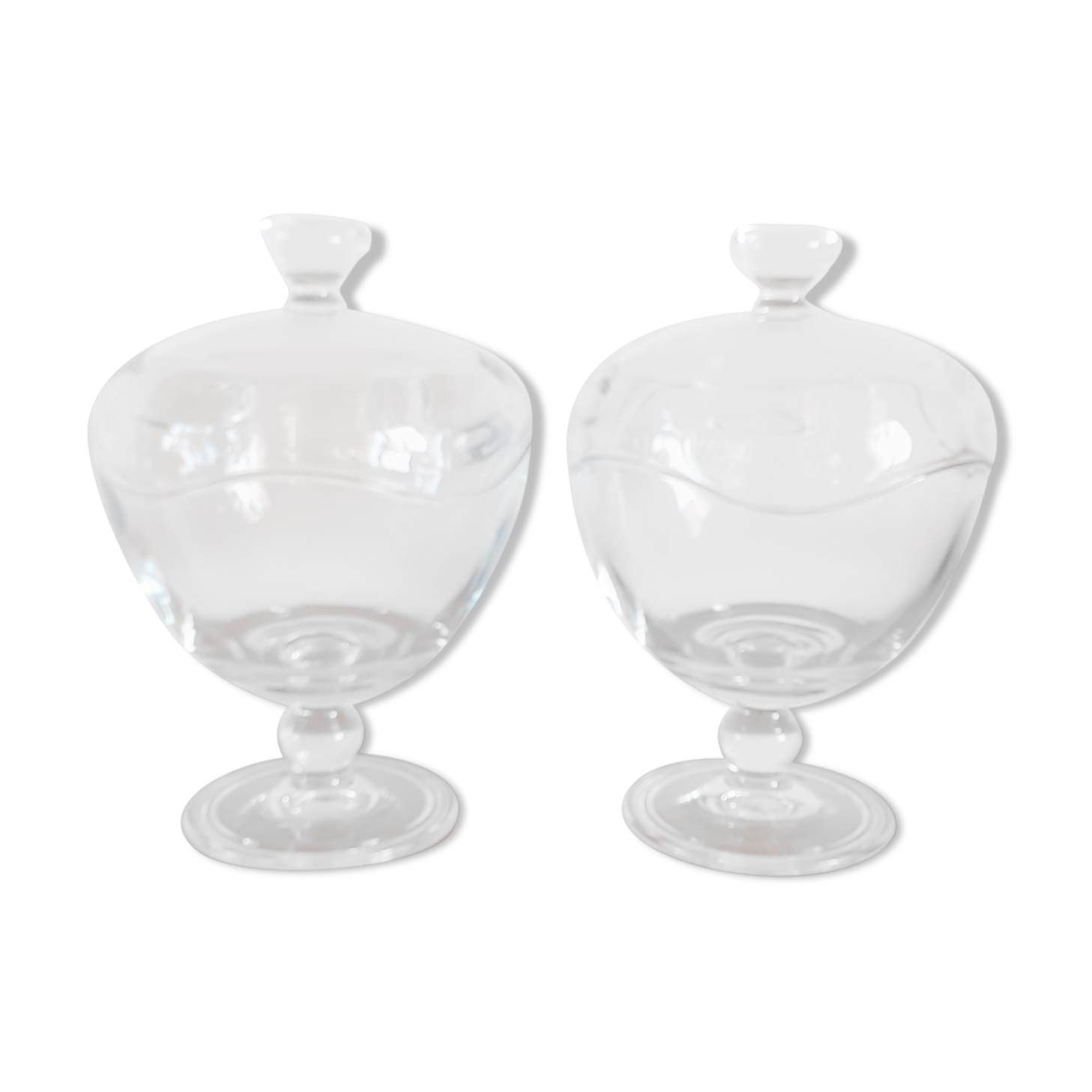 Set of 2 glass candy dispensers