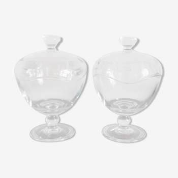 Set of 2 glass candy dispensers