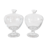 Set of 2 glass candy dispensers