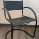 Vintage black sleigh armchair